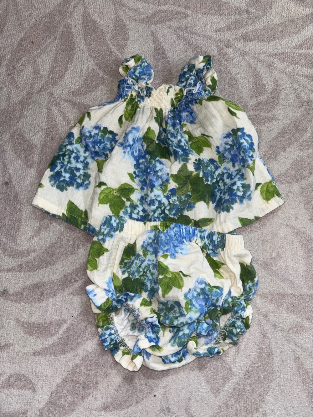 Angel Dear Muslim Watercolor Hydrangeas Set 12-18 mos